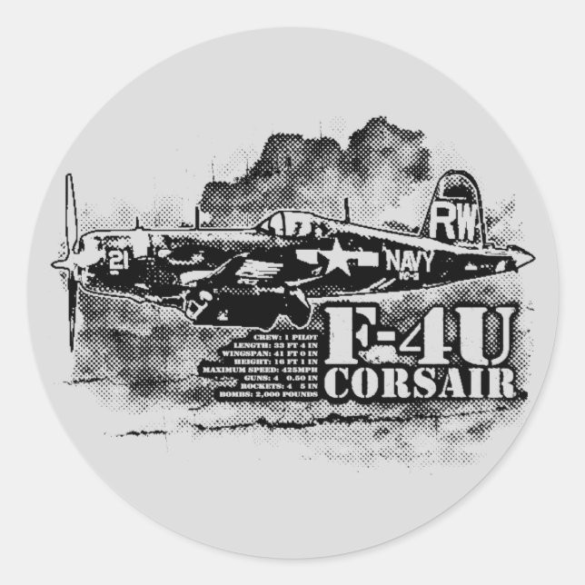 STICKER ROND F4U CORSAIR (Devant)