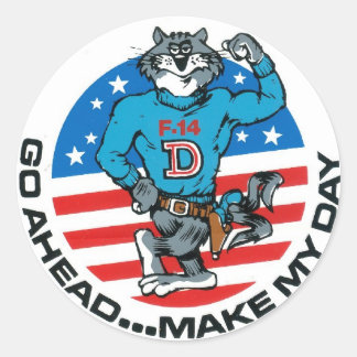 Sticker Rond F-14 Faire ma journée
