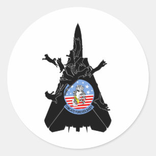 Sticker Rond f-14 tomcat éternellement