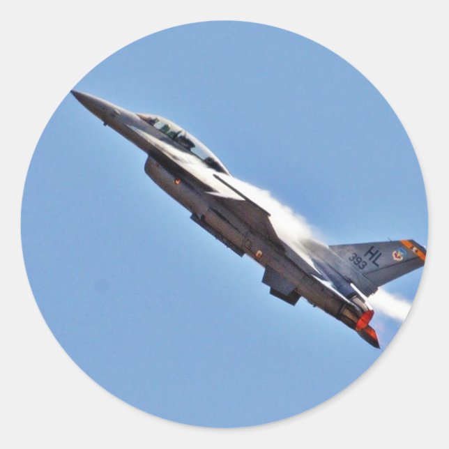 Sticker Rond F 16s Jets Fighters Avions (Devant)