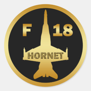 STICKER ROND F-18 HORNET