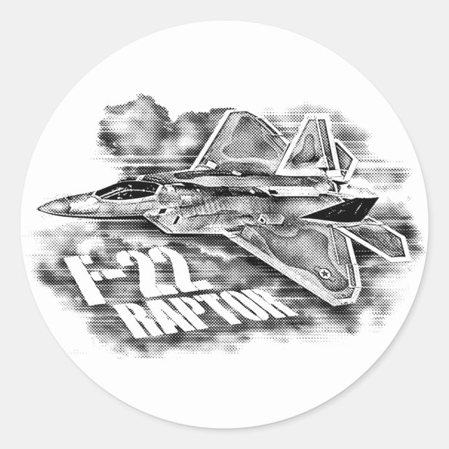 STICKER ROND F-22 RAPTOR NULL (Devant)