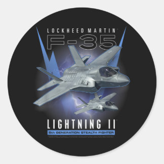 Sticker Rond F-22 Raptor Stealth Air Superiority Fighter