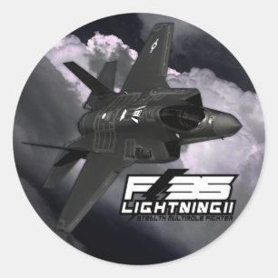 Sticker Rond F-35 Éclair II