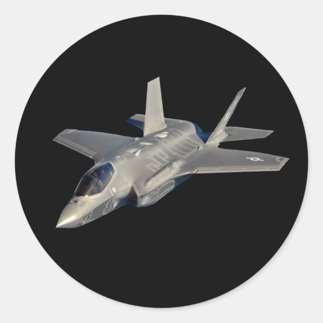 Sticker Rond F-35 Lightning II Panther Jet Fighter (Devant)