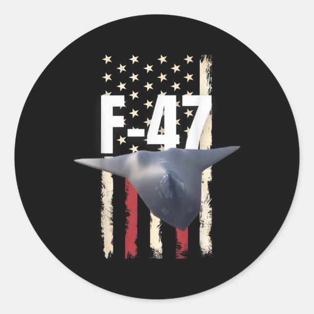 Sticker Rond F 47 Avion de chasse à réaction F-47 - Office (Devant)