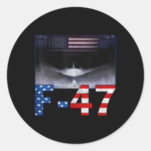 Sticker Rond F-47 Superpuissance américaine Dominance, avion F4