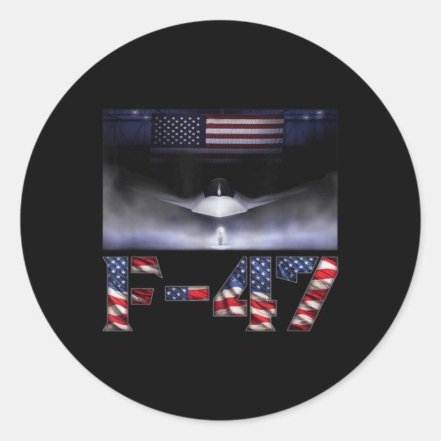 Sticker Rond F-47 Superpuissance de 6e génération Dominance des (Devant)