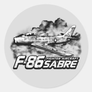 Sticker Rond F-86 Sabre