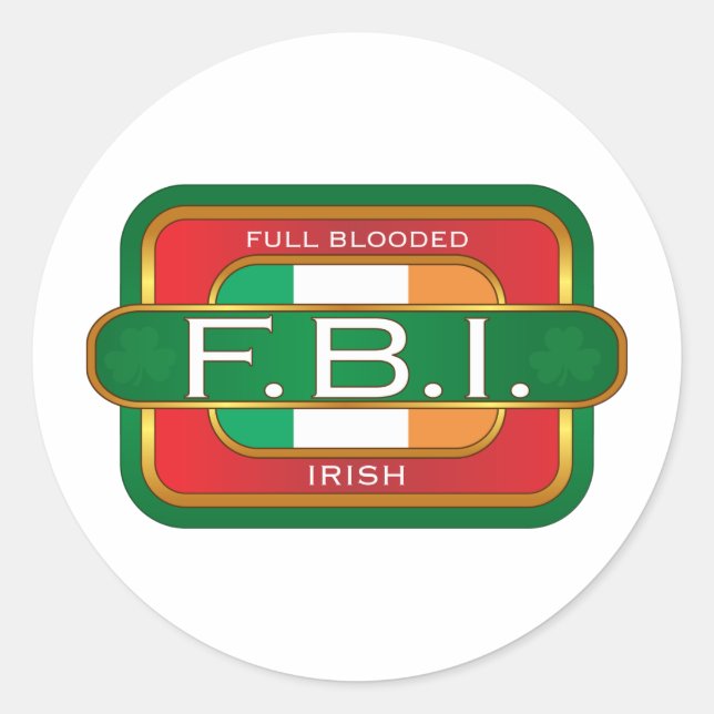 Sticker Rond F B I irlandais (Devant)