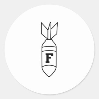 Sticker Rond F Bombe