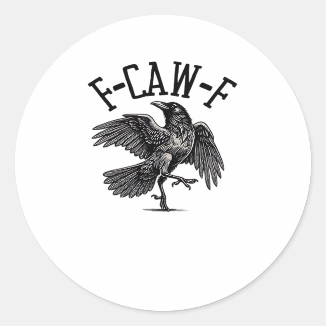 Sticker Rond F Caw F Crow Créatif Décontracté (Devant)