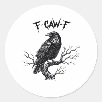 Sticker Rond F Caw F Trendy Modern Style