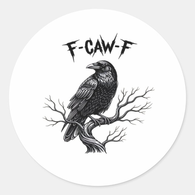 Sticker Rond F Caw F Trendy Modern Style (Devant)