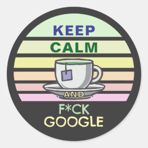 STICKER ROND F*CK GOOGLE