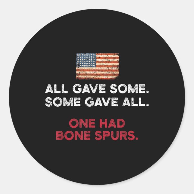 Sticker Rond F Trump Shirt - Épouses d'os de cadets (Devant)