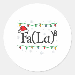 Sticker Rond Fa (la) 8 Prof de maths drôle de Noël Sweat Ugly