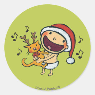 Sticker Rond Fa La Baby de Leslie Patricelli