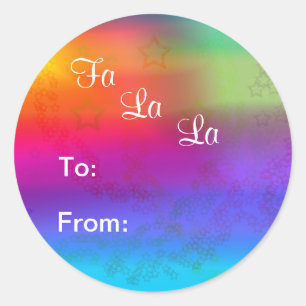 Sticker Rond Fa La La