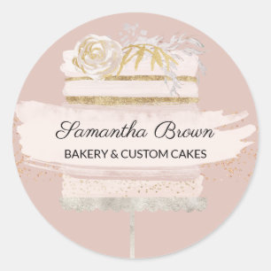 Sticker Rond Fabricant de gâteau de mariage à domicile