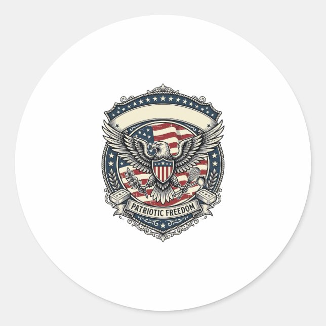 Sticker Rond Fabricant de savon patriotique  (Devant)