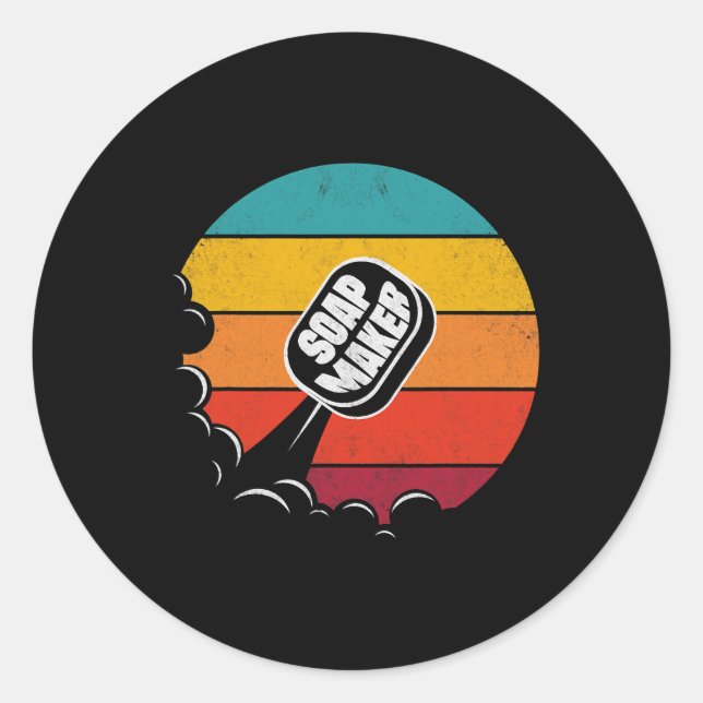 Sticker Rond Fabrication de savon Machine à savon (Devant)