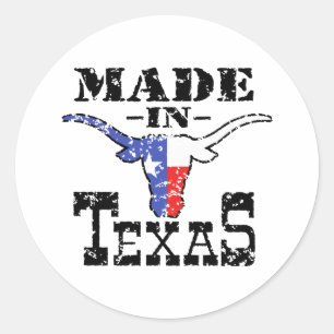 Sticker Rond Fabriqué au Texas