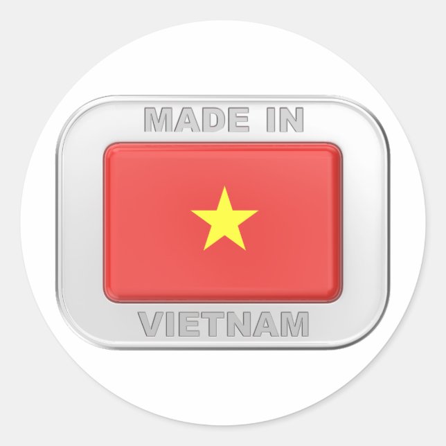 Sticker Rond Fabriqué au Vietnam (Devant)