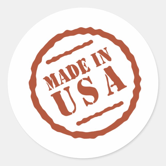 Sticker Rond Fabriqué Aux États-Unis (Devant)