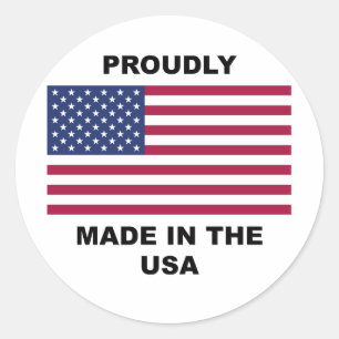 Sticker Rond Fabriqué aux États-Unis