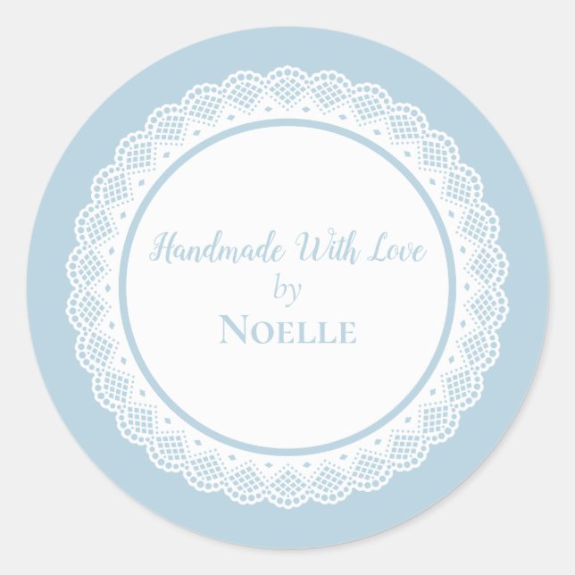 Sticker Rond Fabriqué avec amour (Devant)