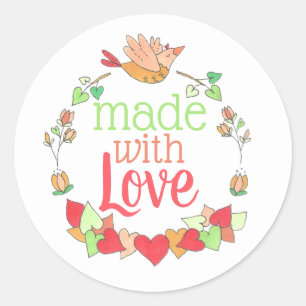 Sticker Rond Fabriqué avec amour
