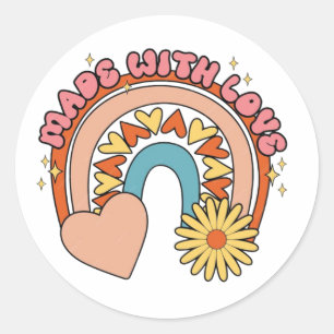 Sticker Rond Fabriqué avec amour