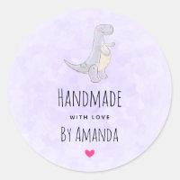 Fabriqué avec l'amour mignonne gris Dinosaure Joue
