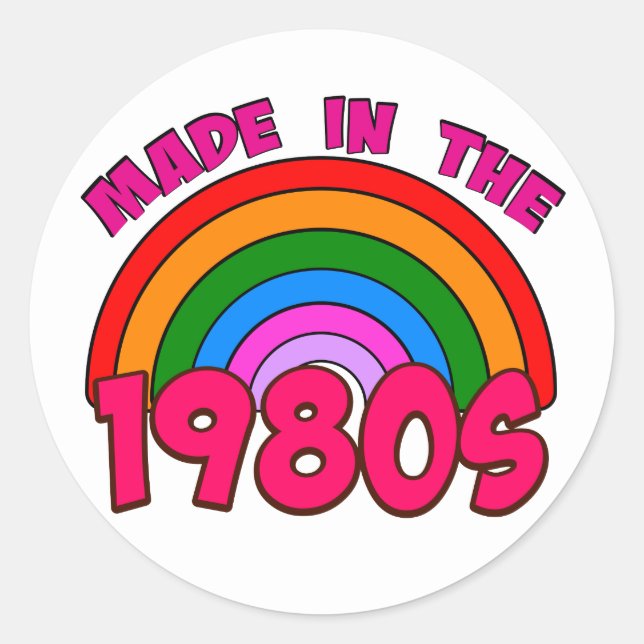 Sticker Rond Fabriqué dans les années 1980 (Devant)