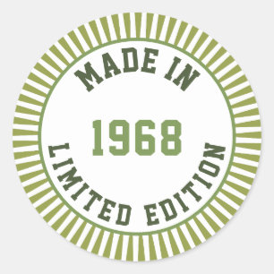 Sticker Rond Fabriqué en 1968