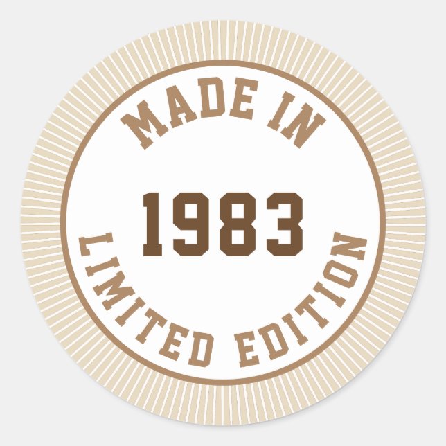 Sticker Rond Fabriqué en 1983 (Devant)