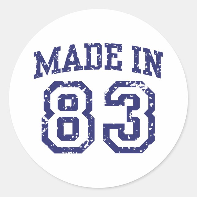 Sticker Rond Fabriqué en 83 (Devant)