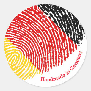 Sticker Rond Fabriqué en Allemagne, collant produit allemand