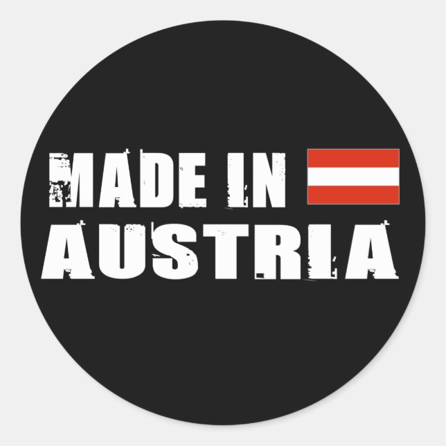 Sticker Rond Fabriqué en Autriche (Devant)