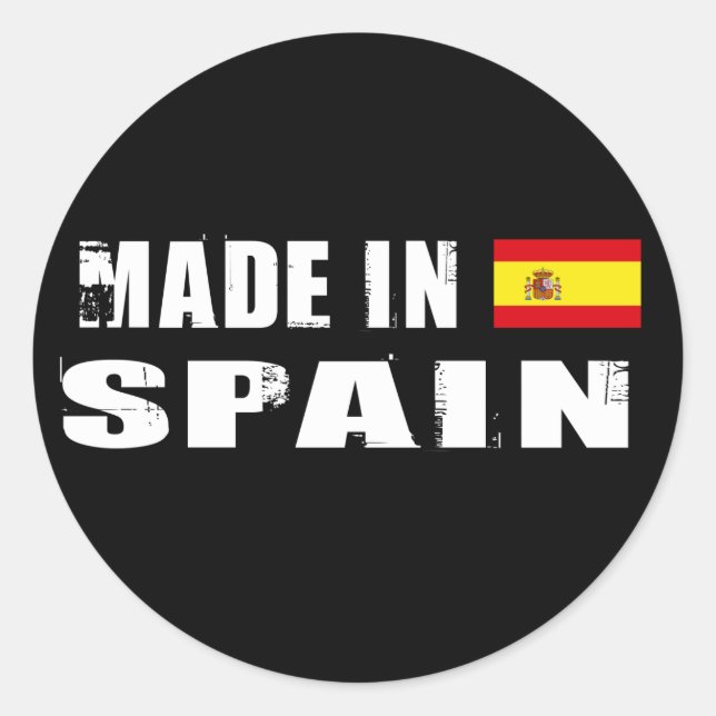 Sticker Rond Fabriqué en Espagne (Devant)