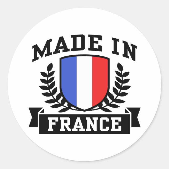 Sticker Rond Fabriqué En France (Devant)
