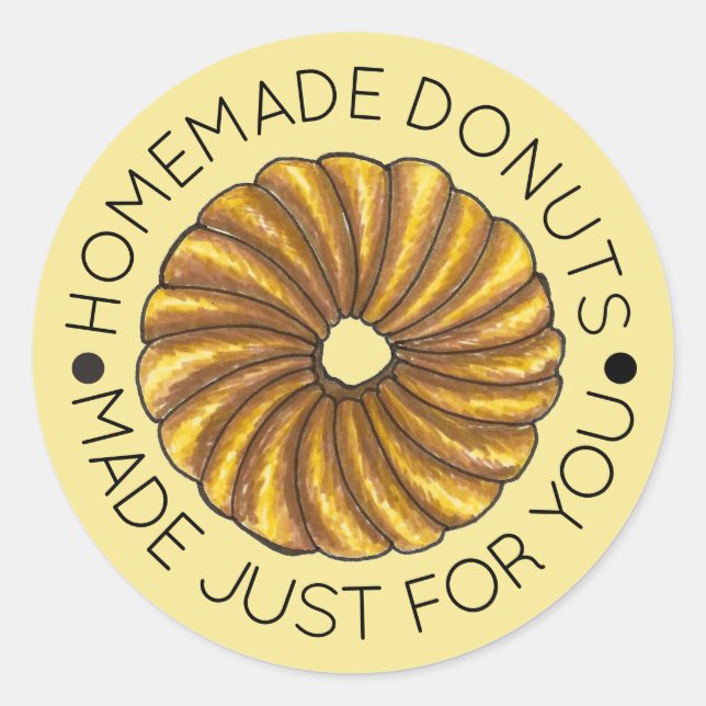 Sticker Rond Fabriqué Maison De Fruits Fabriquées Par Cuisine (Devant)
