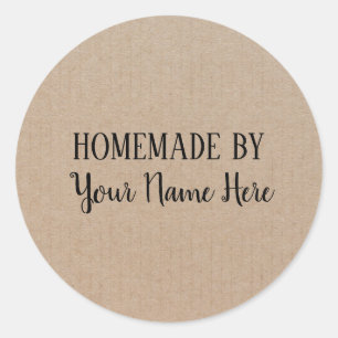 Sticker Rond Fabriqué Maison Par Coca-Cie Cake Vintage