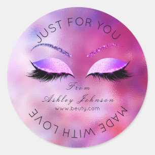 Sticker Rond Fabriqué Par Parties scintillant Lashes Beauté Maq
