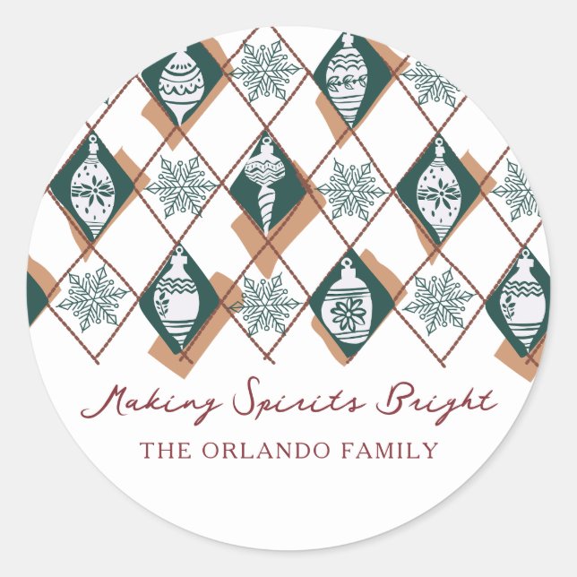 Sticker Rond Fabriquer des spiritueux de jour vert brillant (Devant)