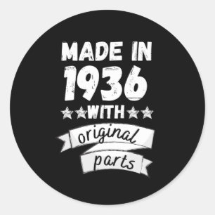 Sticker Rond fabriqués en 1936 avec des pièces d'origine,