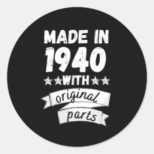 Sticker Rond fabriqués en 1940 avec des pièces d'origine,
