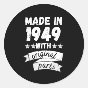 Sticker Rond fabriqués en 1949 avec des pièces d'origine,