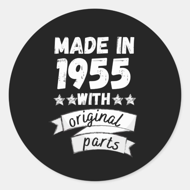 Sticker Rond fabriqués en 1955 avec des pièces d'origine, (Devant)